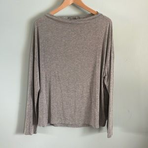 Vince long-sleeve top in heather gray